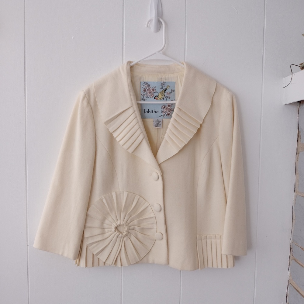 Cream Anthropologie Tabitha Jacket